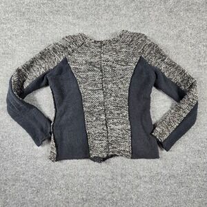 Cartonnier Knit Jacket Womens SP Black Navy  Lurex Mixed Media Blazer
